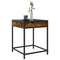 vidaXL Coffee Table with Infinity LED Smoked Oak 40x40x51 cm