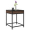 vidaXL Coffee Table with Infinity LED Brown Oak 40x40x51 cm