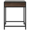 vidaXL Coffee Table with Infinity LED Brown Oak 40x40x51 cm
