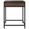 vidaXL Coffee Table with Infinity LED Brown Oak 40x40x51 cm