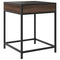 vidaXL Coffee Table with Infinity LED Brown Oak 40x40x51 cm