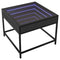 vidaXL Coffee Table with Infinity LED Black 50x50x41 cm