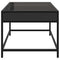 vidaXL Coffee Table with Infinity LED Black 50x50x41 cm
