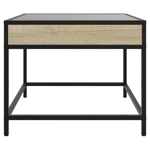 vidaXL Coffee Table with Infinity LED Sonoma Oak 50x50x41 cm