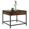 vidaXL Coffee Table with Infinity LED Smoked Oak 50x50x41 cm