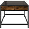 vidaXL Coffee Table with Infinity LED Smoked Oak 50x50x41 cm