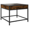 vidaXL Coffee Table with Infinity LED Smoked Oak 50x50x41 cm