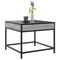 vidaXL Coffee Table with Infinity LED Grey Sonoma 50x50x41 cm