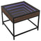vidaXL Coffee Table with Infinity LED Brown Oak 50x50x41 cm