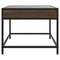 vidaXL Coffee Table with Infinity LED Brown Oak 50x50x41 cm
