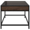 vidaXL Coffee Table with Infinity LED Brown Oak 50x50x41 cm