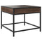 vidaXL Coffee Table with Infinity LED Brown Oak 50x50x41 cm