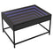 vidaXL Coffee Table with Infinity LED Black 70x50x41 cm