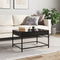 vidaXL Coffee Table with Infinity LED Black 70x50x41 cm