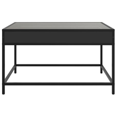 vidaXL Coffee Table with Infinity LED Black 70x50x41 cm