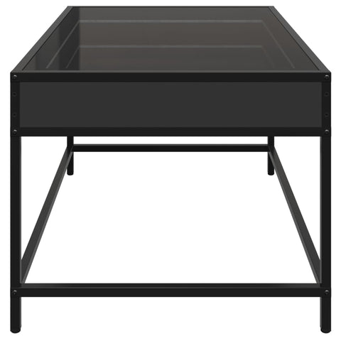 vidaXL Coffee Table with Infinity LED Black 70x50x41 cm