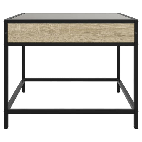 vidaXL Coffee Table with Infinity LED Sonoma Oak 70x50x41 cm