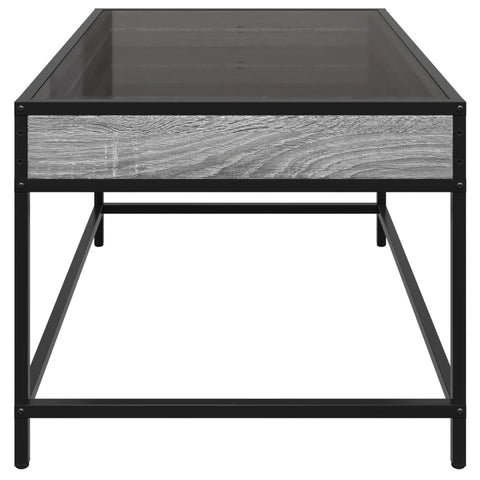 vidaXL Coffee Table with Infinity LED Grey Sonoma 70x50x41 cm