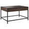 vidaXL Coffee Table with Infinity LED Brown Oak 70x50x41 cm