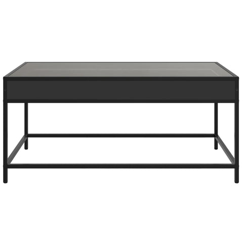 vidaXL Coffee Table with Infinity LED Black 90x50x41 cm