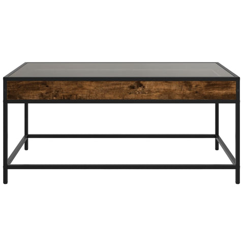 vidaXL Coffee Table with Infinity LED Smoked Oak 90x50x41 cm