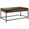 vidaXL Coffee Table with Infinity LED Smoked Oak 90x50x41 cm