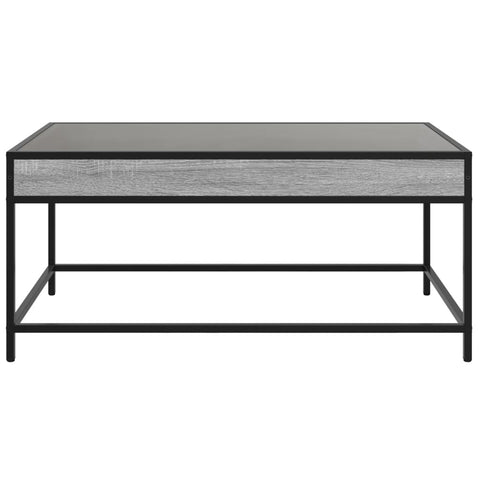 vidaXL Coffee Table with Infinity LED Grey Sonoma 90x50x41 cm