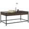 vidaXL Coffee Table with Infinity LED Brown Oak 90x50x41 cm