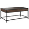 vidaXL Coffee Table with Infinity LED Brown Oak 90x50x41 cm