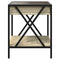 vidaXL Coffee Table with Infinity LED Sonoma Oak 40x40x49 cm