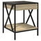 vidaXL Coffee Table with Infinity LED Sonoma Oak 40x40x49 cm