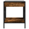 vidaXL Coffee Table with Infinity LED Smoked Oak 40x40x49 cm