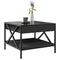 vidaXL Coffee Table with Infinity LED Black 50x50x38 cm