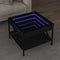 vidaXL Coffee Table with Infinity LED Black 50x50x38 cm