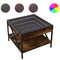 vidaXL Coffee Table with Infinity LED Smoked Oak 50x50x38 cm