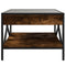 vidaXL Coffee Table with Infinity LED Smoked Oak 50x50x38 cm