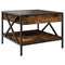 vidaXL Coffee Table with Infinity LED Smoked Oak 50x50x38 cm