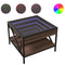vidaXL Coffee Table with Infinity LED Brown Oak 50x50x38 cm