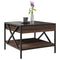 vidaXL Coffee Table with Infinity LED Brown Oak 50x50x38 cm