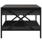 vidaXL Coffee Table with Infinity LED Black 70x50x38 cm
