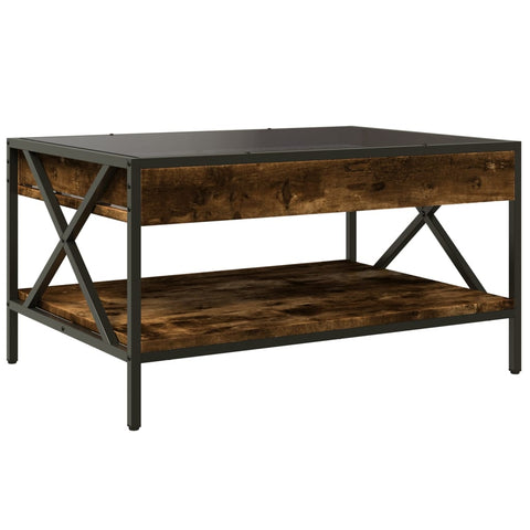 vidaXL Coffee Table with Infinity LED Smoked Oak 70x50x38 cm