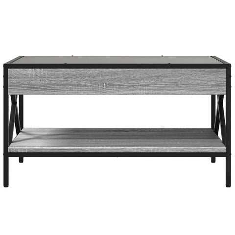 vidaXL Coffee Table with Infinity LED Grey Sonoma 70x50x38 cm