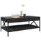 vidaXL Coffee Table with Infinity LED Black 90x50x38 cm