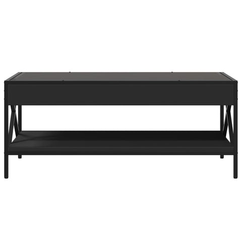 vidaXL Coffee Table with Infinity LED Black 90x50x38 cm