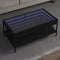 vidaXL Coffee Table with Infinity LED Black 90x50x38 cm