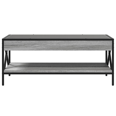 vidaXL Coffee Table with Infinity LED Grey Sonoma 90x50x38 cm