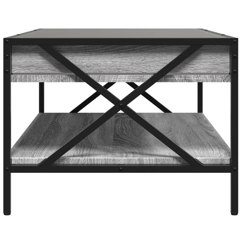 vidaXL Coffee Table with Infinity LED Grey Sonoma 90x50x38 cm