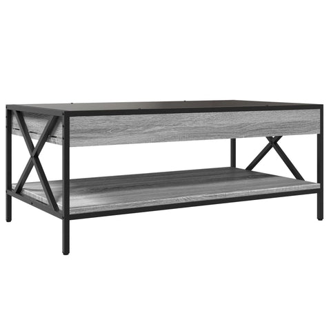vidaXL Coffee Table with Infinity LED Grey Sonoma 90x50x38 cm