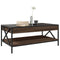 vidaXL Coffee Table with Infinity LED Brown Oak 90x50x38 cm