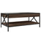 vidaXL Coffee Table with Infinity LED Brown Oak 90x50x38 cm